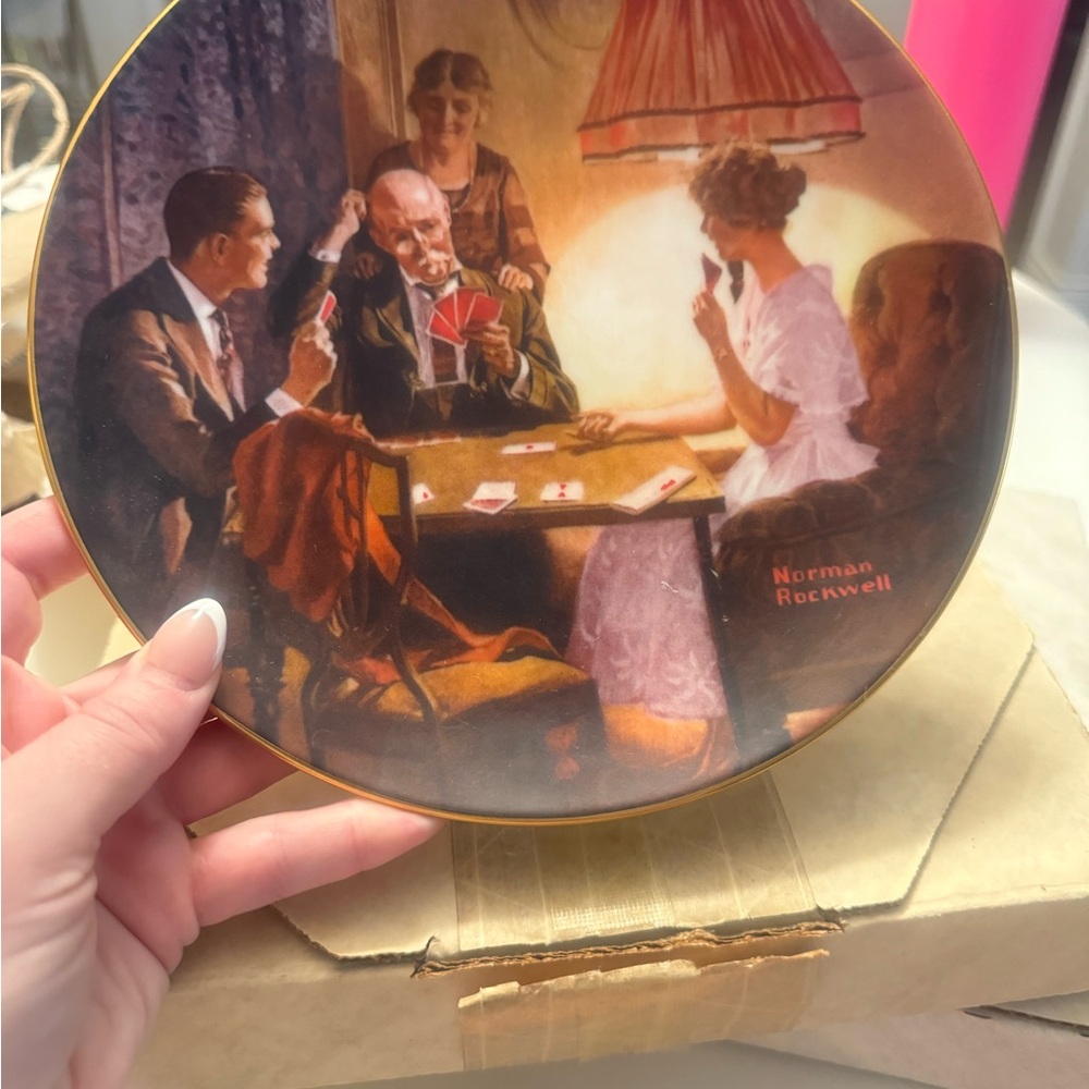 Knowles White Decorative Collector Plate with Printed Backstamp